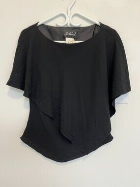 Black Jolibel top with black sequins